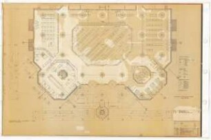 Zentralbibliothek der Landbauwissenschaft, Bonn Neubau: EG Einrichtung, Bauteil I, 1:50