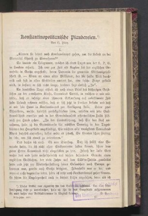 Konstantinopolitanische Plaudereien