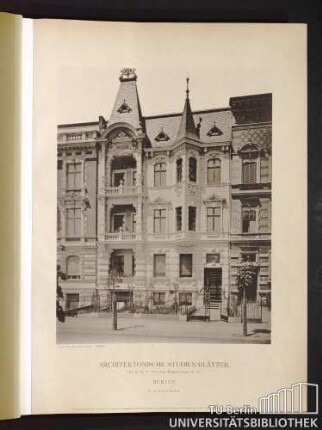 Serie II. No. 4. Wohnhaus Klopstock-Straße No. 50. Berlin.