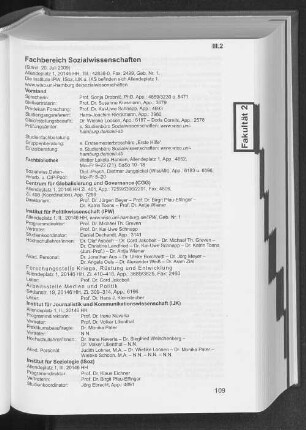 Fachbereich Sozialwissenschaften