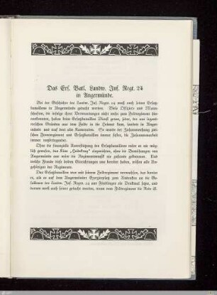 Das Ers. Batl. Landw. Inf. Regt. 24 in Angermünde