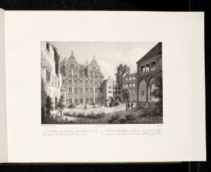 Heidelberg, Schlosshof von Südwesten mit Blick auf Friedrichsbau, Ottheinrichsbau und Brunnenhaus