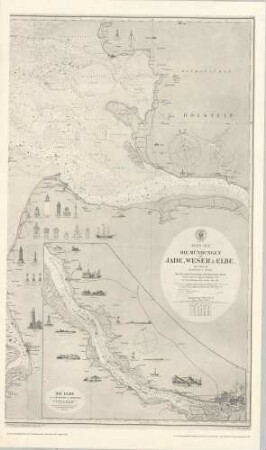 85a Nordsee; die Mündungen der Jade, Weser & Elbe