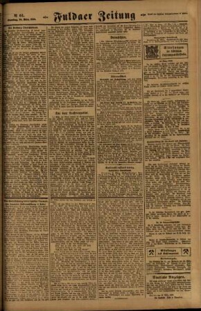 Zweite Ausgabe vom Samstag, den 20. März 1920.