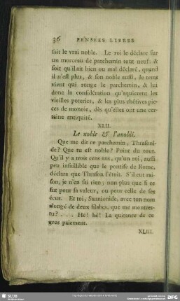 XLII. Le noble & l' anobli