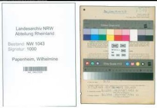 Entnazifizierung Wilhelmine Papenheim , geb. 27.02.1898 ()
