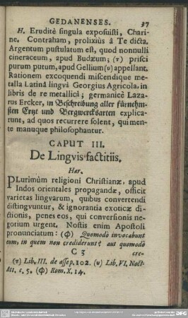 Caput III. De Linguis factitiis