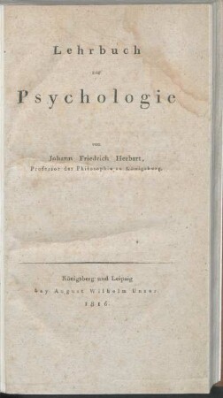 Lehrbuch zur Psychologie