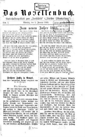 Das Novellenbuch : Unterhaltungsblatt zum Fortschritt. 1866, 1866 = Jg. 2