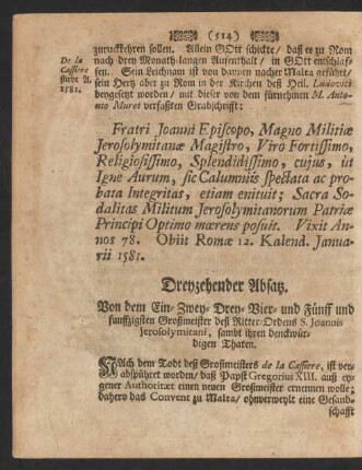 Dreyzehender Absatz.