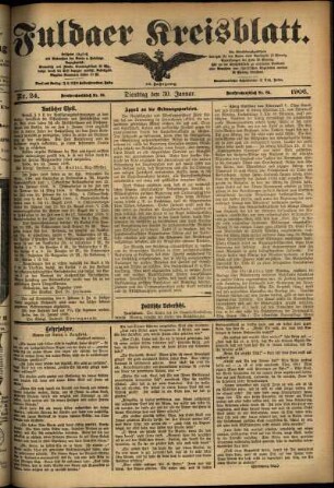 Ausgabe vom Dienstag, den 30. Januar 1906.