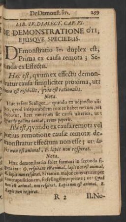 Cap. VI. [V.] De Demonstrationie Hoti, Ejusqve Speciebus.