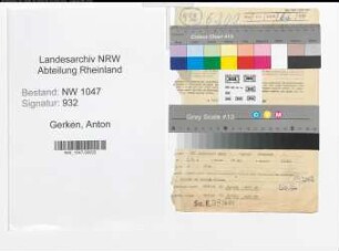 Entnazifizierung Anton Gerken , geb. 29.09.1896 (Lehrer)