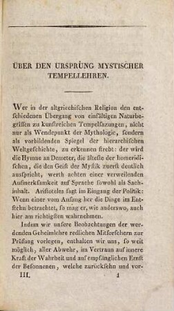 Mythologische Briefe, 3