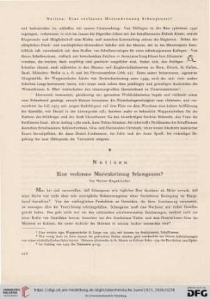 1: Eine verlorene Marienkrönung Schongauers?