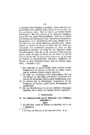 Der Rechenunterricht auf der Mittelstufe einer einklassigen Volksschule