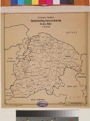 Schleswig-Holstein Gemeindegrenzenkarte Kreis Plön