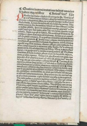 Qualiter in omni tentatione debeat nouicius se habere atq[ue] resistere Articulus sextus