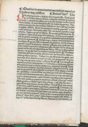 Qualiter in omni tentatione debeat nouicius se habere atq[ue] resistere Articulus sextus