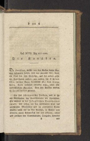 Taf. XVIII. Fig. 117--I20. Die Koraken