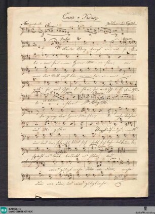 Coeur König - Don Mus.Ms. 2696 : V, pf; D