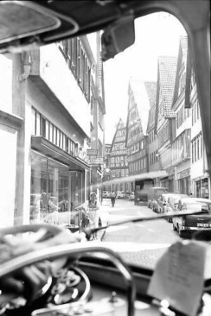Öhringen: Marktstraße vom Bus aus