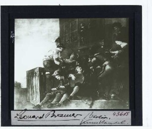 Bramer, Musizierende auf einer Treppe (Aufenthaltsort unbekannt, Privatsammlung)