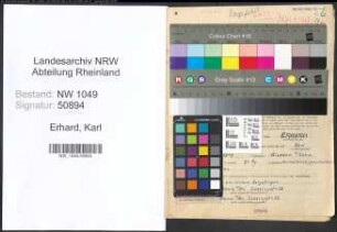 Entnazifizierung Karl Erhard , geb. 03.03.1907 (Stadtinspektor)