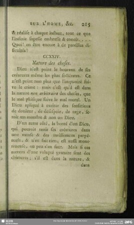 CCXXIV. Nature des choses
