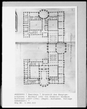 Würzburg, Residenz, erstes Geschoss, Grundriss