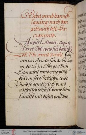 Gebete nach dem Empfang des Abendmahls