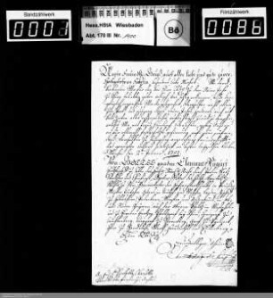 Weihnachts- und Neujahrsschreiben 1752 und 1752/1753