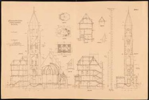 Katholische Kirche Heilige Familie, Berlin-Lichterfelde: Schnitte