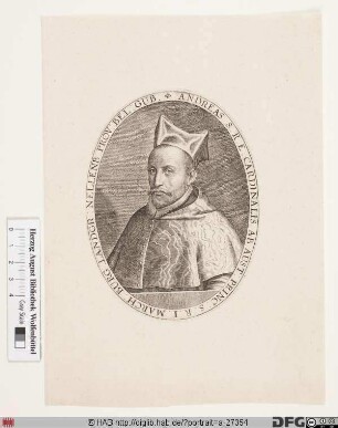 Bildnis Andreas, gen. Kardinal von Österreich, Markgraf von Burgau