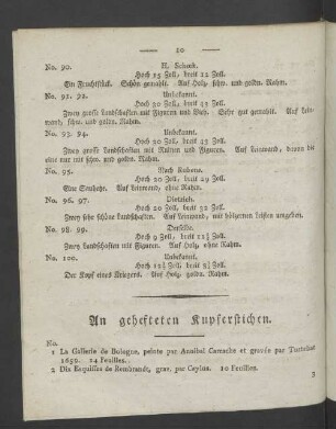 An gehefteten Kupferstichen.