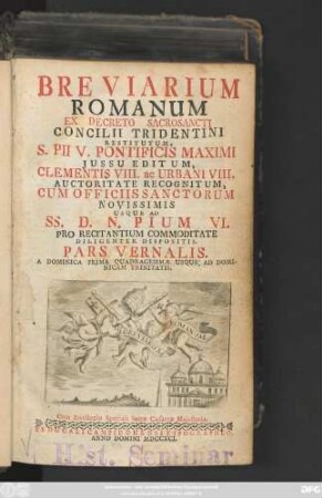 Ps. Vernalis: A Dominica Prima Quadragesimæ Usque Ad Dominicam Trinitatis.