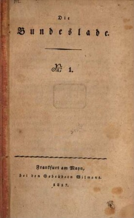 Die Bundeslade, 1