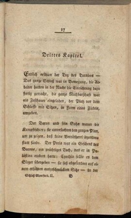Drittes Kapitel. - Viertes Kapitel.