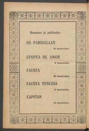 Romances já publicados