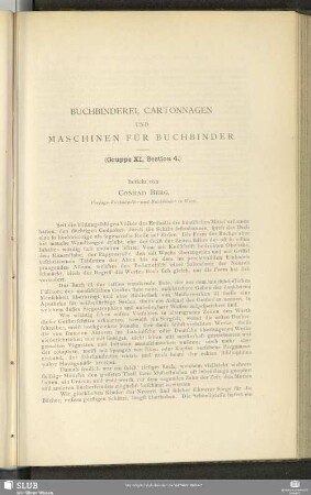 Buchbinderei, Cartonnagen Und Maschinen Für Buchbinder