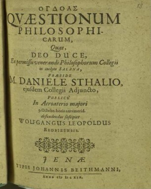 Ogdoas quaestionum philosophicarum