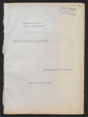 1936/37: Jahresbericht ... - 1936/37
