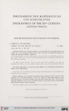 Inkunabeln des Kupferstichs und Schrotblätter (Nr. 6 - 11)