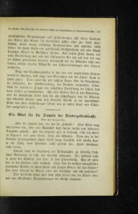 ¬Ein¬ Wort für die Freunde der Kindergottesdienste