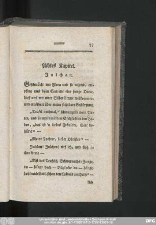 Achtes Kapitel. Julchen.