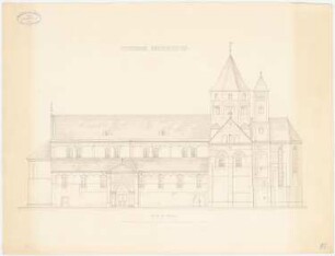Abteikirche Knechtsteden, Dormagen Wiederaufbau: Ansicht der Südseite