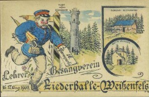 Lehrer-Gesangverein 16. 17. Aug. 1902 Liederhalle Weißenfels