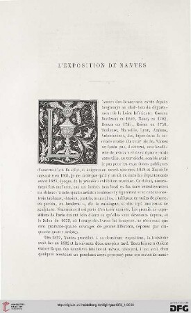 2. Pér. 7.1873: L' exposition de Nantes