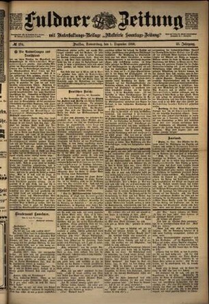 Ausgabe vom Donnerstag, den 01. Dezember 1898.