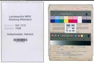 Entnazifizierung Heinrich Holtschneider , geb. 02.05.1903 (Arbeiter)